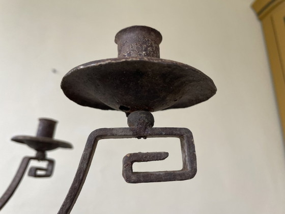 Image 1 of Lampe suspendue pour bougies Lampe d'église Lampe à bougie Antique française