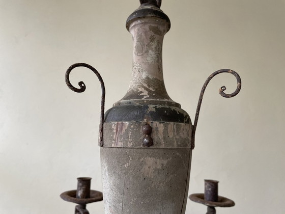 Image 1 of Lampe suspendue pour bougies Lampe d'église Lampe à bougie Antique française