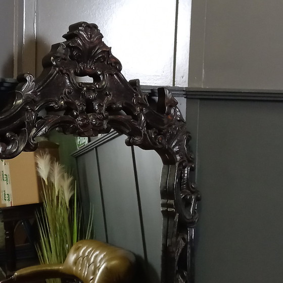 Image 1 of Miroir Rococo noir
