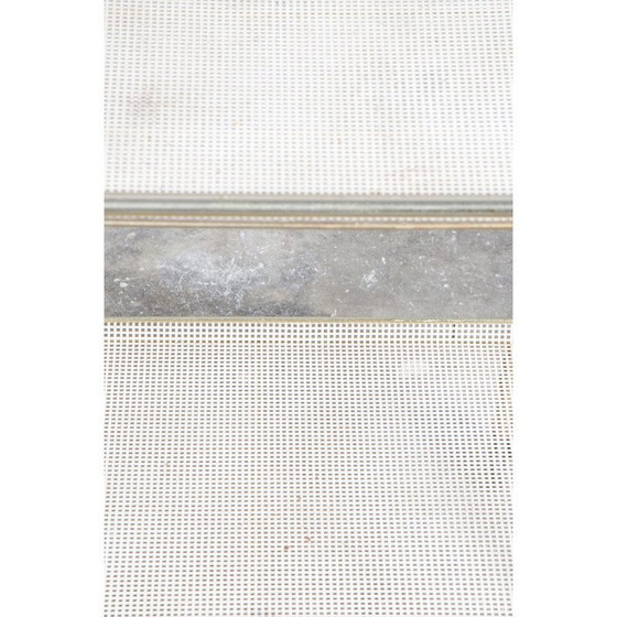 Image 1 of Buffet vintage à roulettes en laiton et métal laqué, 1950