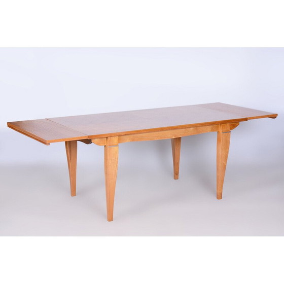 Image 1 of Ensemble de salle à manger Vintage Art Deco en chêne et épicéa par Jules Leleu, France 1920