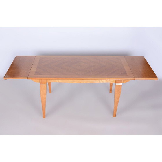 Image 1 of Ensemble de salle à manger Vintage Art Deco en chêne et épicéa par Jules Leleu, France 1920