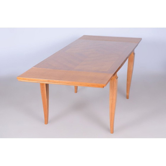 Image 1 of Ensemble de salle à manger Vintage Art Deco en chêne et épicéa par Jules Leleu, France 1920