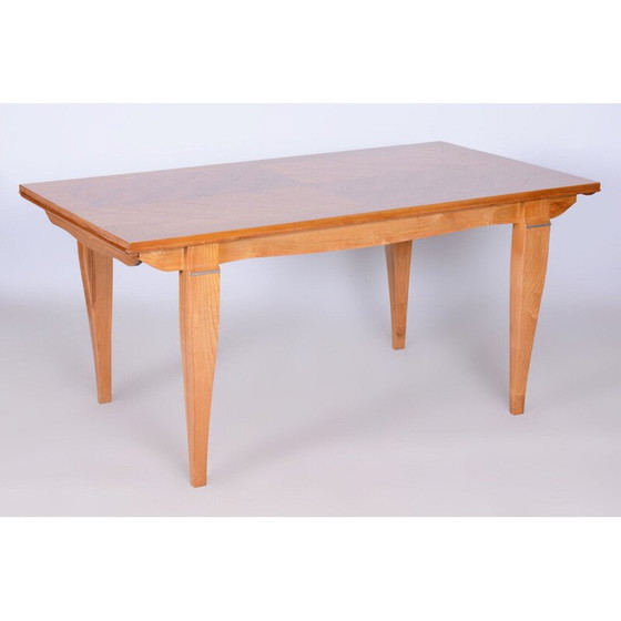 Image 1 of Ensemble de salle à manger Vintage Art Deco en chêne et épicéa par Jules Leleu, France 1920