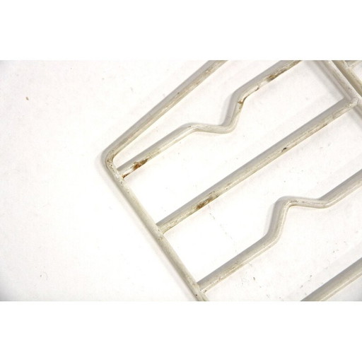 Etagère Vintage "String" en teck et métal blanc, Suède 1960