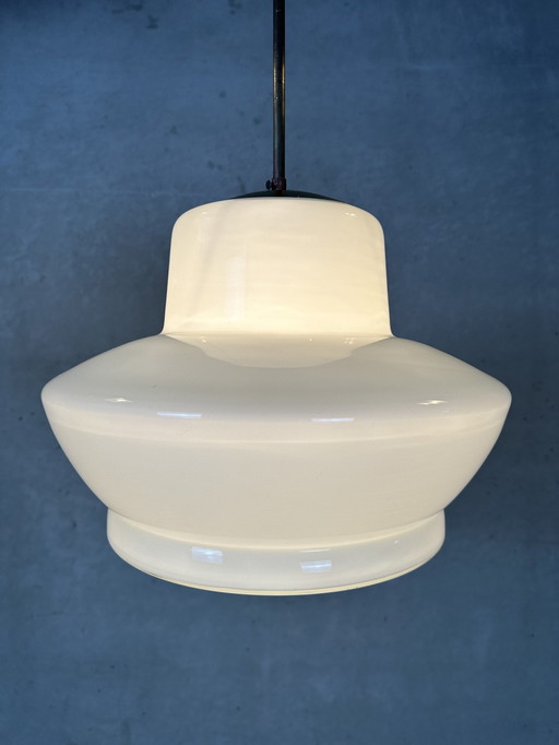 Lampe suspendue Art Déco - Opaline