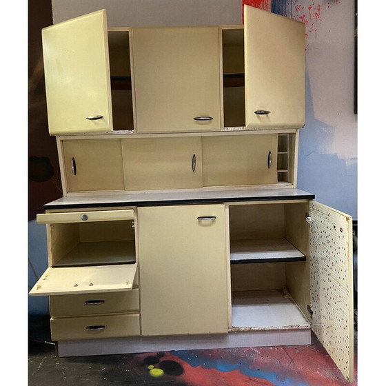 Image 1 of Cuisine vintage en bois beige, 1970