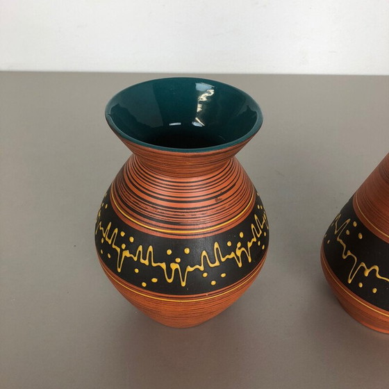 Image 1 of Paire de vases en céramique vintage par Heinz Siery pour Carstens Tönnieshof, Allemagne 1960