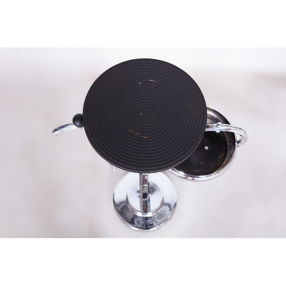 Image 1 of Table d'appoint vintage Bauhaus en acier chromé et bakélite, Allemagne 1930