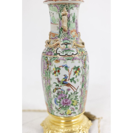 Image 1 of Paire de lampes en porcelaine de Canton et bronze doré, 1880