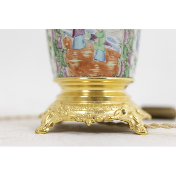 Image 1 of Paire de lampes en porcelaine de Canton et bronze doré, 1880