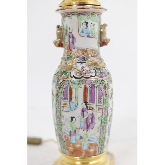Image 1 of Paire de lampes en porcelaine de Canton et bronze doré, 1880