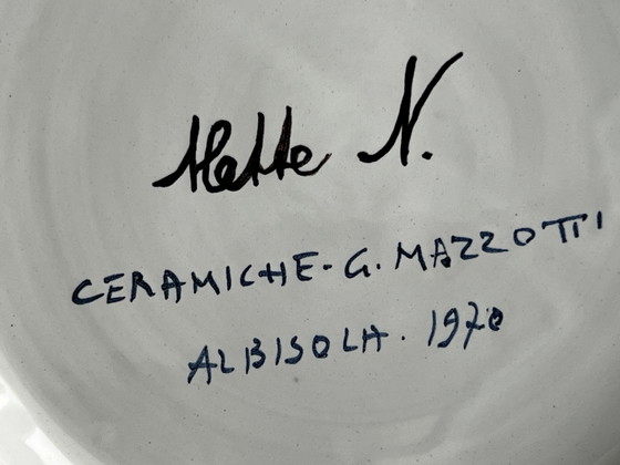 Image 1 of Giuseppe Mazzotti, Albisola, assiette peinte et signée de 1970