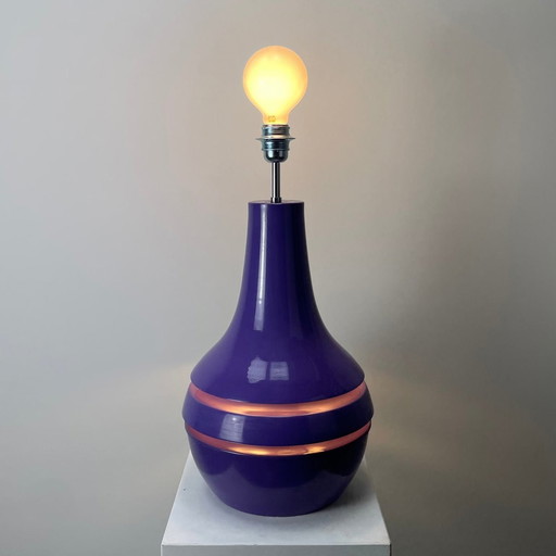 Lampadaire et plafonnier en métal violet de Hollande 1970