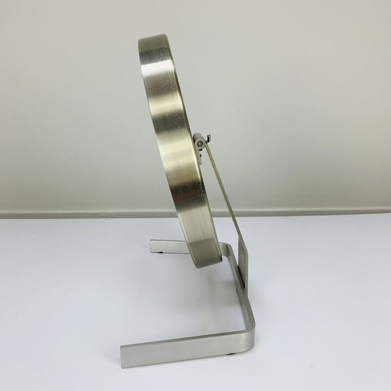 Image 1 of Miroir vintage en aluminium brossé par Pierre Vandel, 1970