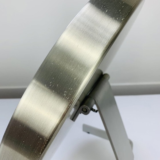 Image 1 of Miroir vintage en aluminium brossé par Pierre Vandel, 1970