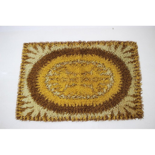 Tapis abstrait vintage en laine, Danemark 1970