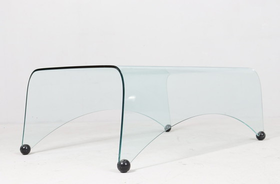 Image 1 of Massimo Iosa Ghini/ Table basse en verre pour Fiam, Modèle : 'Genio', Italie, années 1980