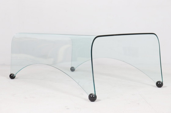 Image 1 of Massimo Iosa Ghini/ Table basse en verre pour Fiam, Modèle : 'Genio', Italie, années 1980