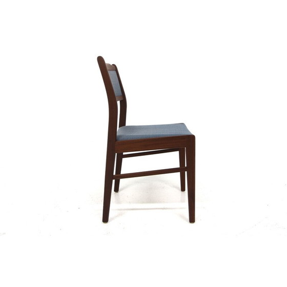 Image 1 of Ensemble de 8 chaises vintage en teck et tissu, Suède 1960