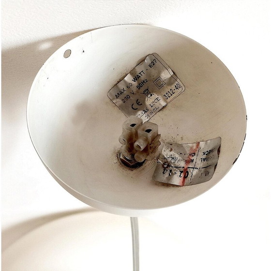 Image 1 of Lustre vintage en métal laqué blanc, 1980