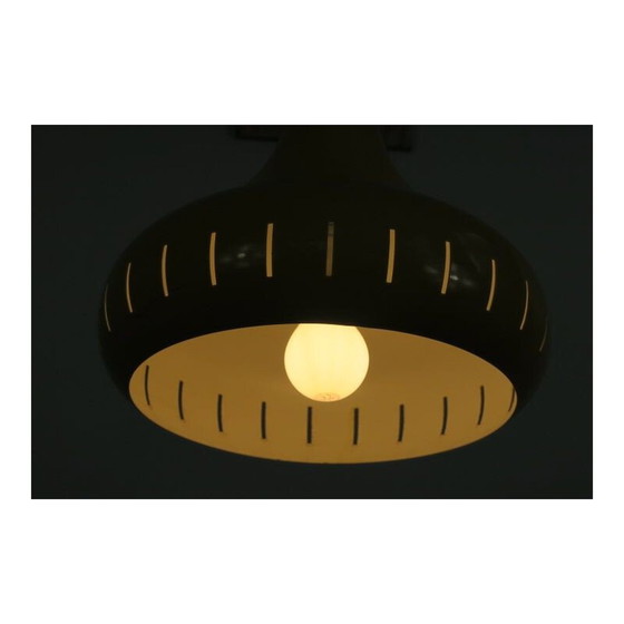 Image 1 of Lampe suspendue jaune vintage 1960