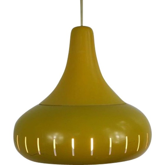 Image 1 of Lampe suspendue jaune vintage 1960