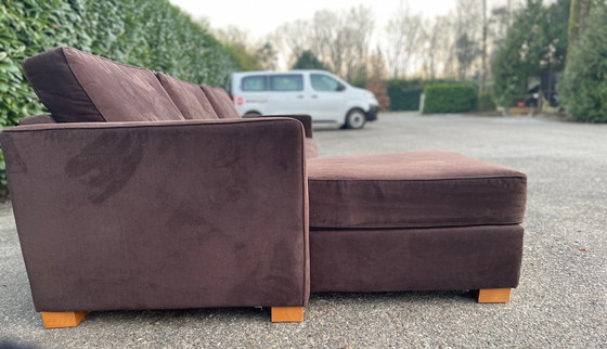 Image 1 of Canapé d'angle en tissu Montel marron