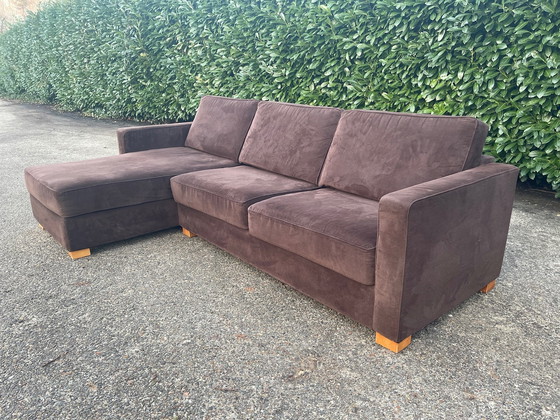 Image 1 of Canapé d'angle en tissu Montel marron