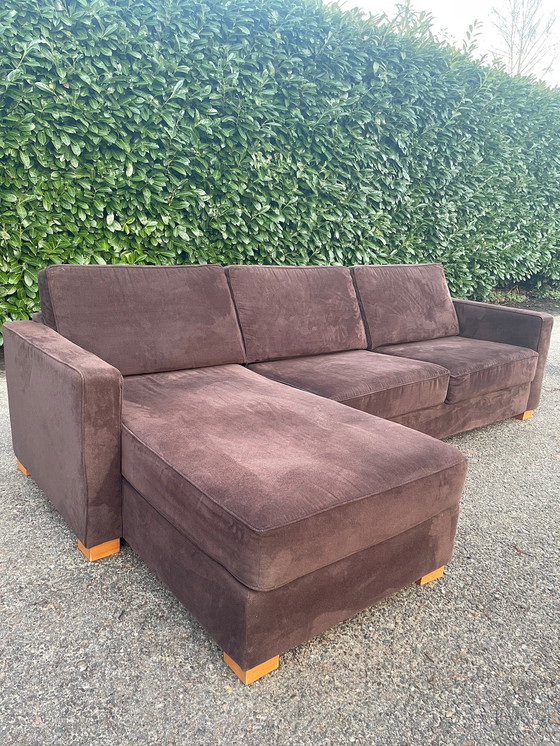 Image 1 of Canapé d'angle en tissu Montel marron