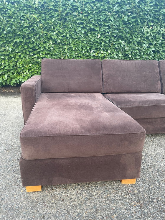 Image 1 of Canapé d'angle en tissu Montel marron