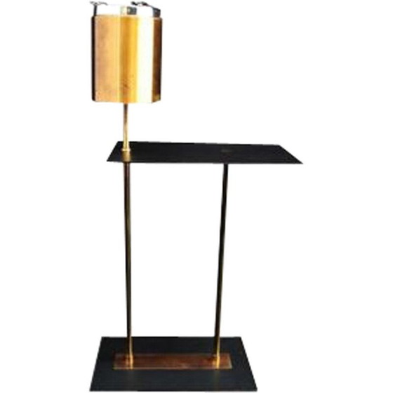 Image 1 of Cendrier vintage en cuivre, laiton tourné et métal chromé, 1960