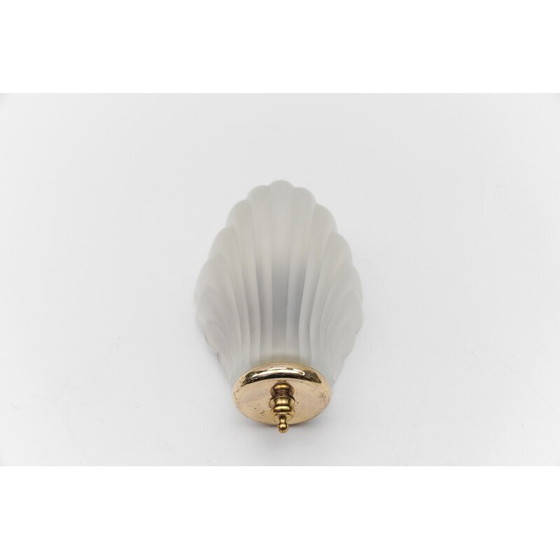 Image 1 of Applique vintage en verre satiné et métal, Italie 1960