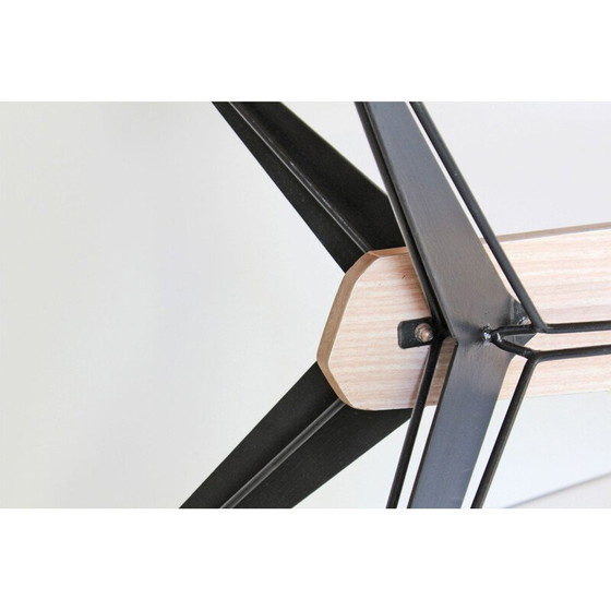 Image 1 of Table vintage pour six personnes en fer et plateau en formica, Italie 1950