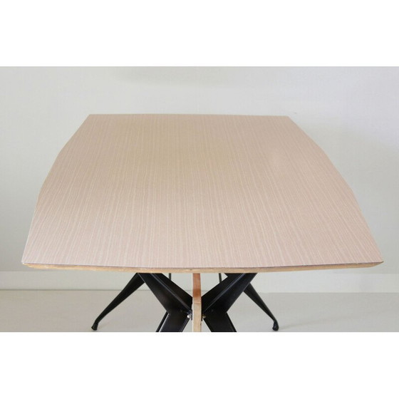 Image 1 of Table vintage pour six personnes en fer et plateau en formica, Italie 1950
