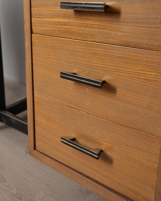 Image 1 of Bureau et chaise en bois vintage des années 1960 Design italien