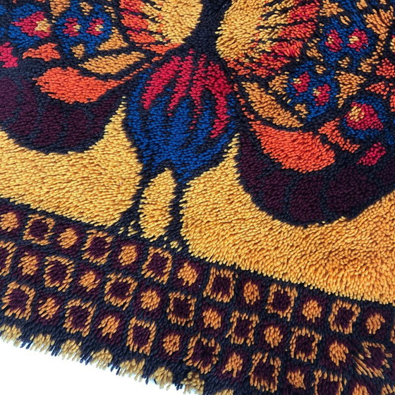 Image 1 of Tapis vintage en laine Rya par Ege Taepper, Danemark 1970