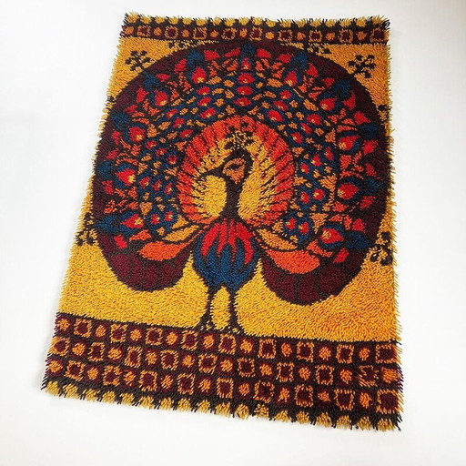Tapis vintage en laine Rya par Ege Taepper, Danemark 1970