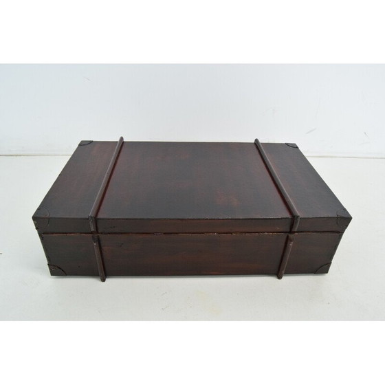 Image 1 of Malle en bois vintage Art déco, Tchécoslovaquie, années 1930