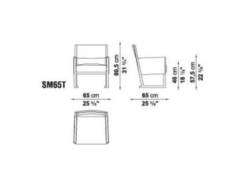 2X Fauteuils Muso de Maxalto en cuir