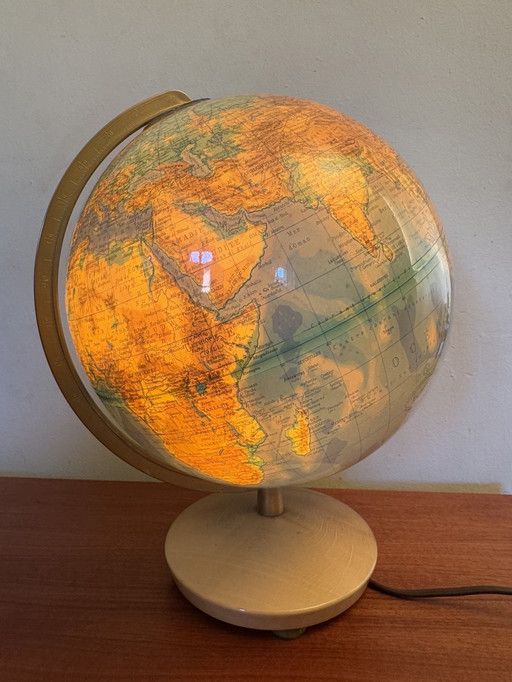Lampe Globe Terrestre Colombus Années 70