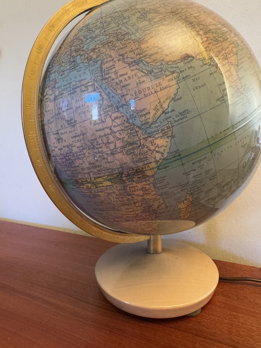Lampe Globe Terrestre Colombus Années 70