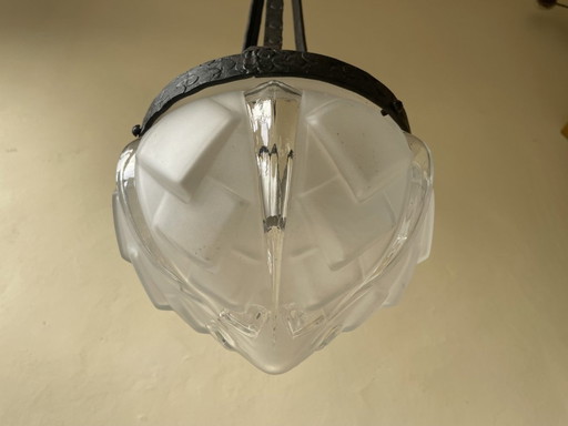 Lampe pendante Hallamp Art Déco Français