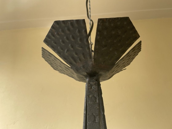 Image 1 of Lampe pendante Hallamp Art Déco Français