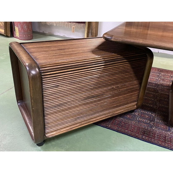 Image 1 of Bureau vintage avec armoire mobile en frêne par Burkhard Vogtherr pour Rosenthal, 1970