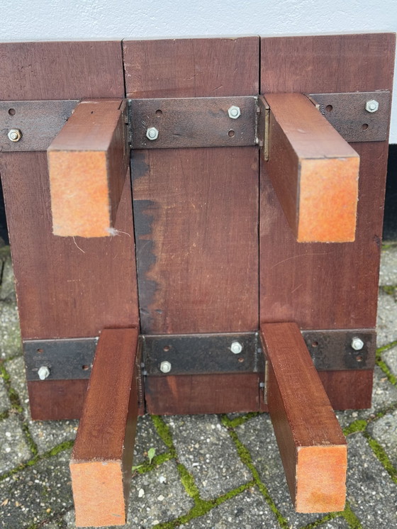 Image 1 of Table basse en bois brutaliste