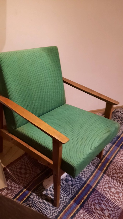 Fauteuil rétro Ton dans le style des chaises danoises