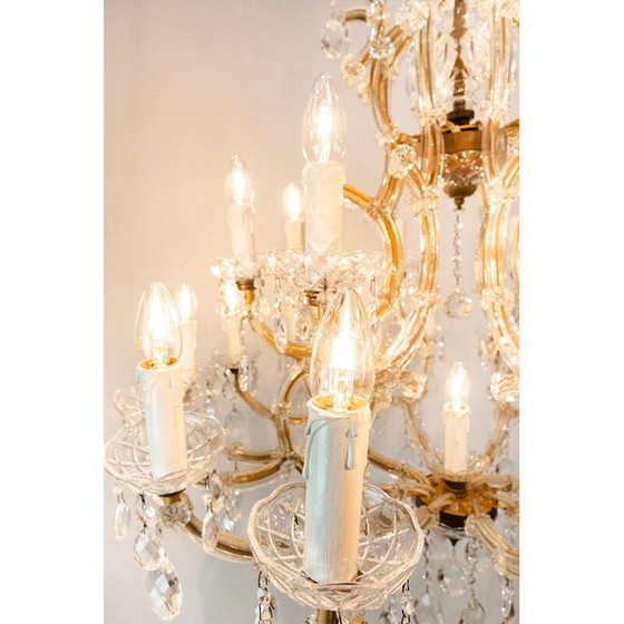 Image 1 of Lustre vintage en laiton, France 1920