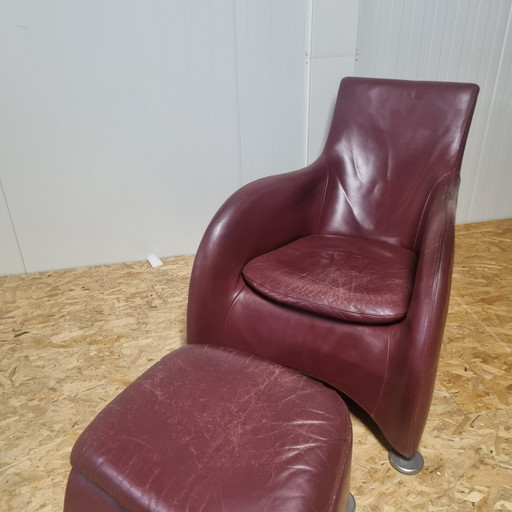 Montis Fauteuil Loge avec pouf