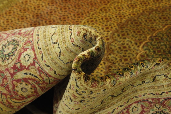 Image 1 of Tapis persan noué à la main Tabriz Mahi Fin avec soie 345 X 241 cm Top condition